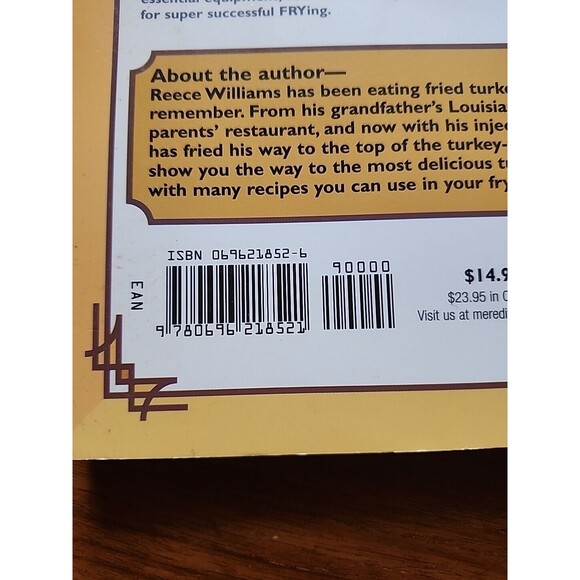 The Ultimate Turkey Fryer Cookbook Reece Williams Meat Fish Veggies Desserts PB - Picture 3 of 12